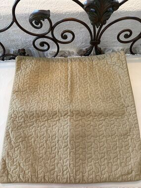 IKEA Quilted Alina Beige Euro Pillow Cover